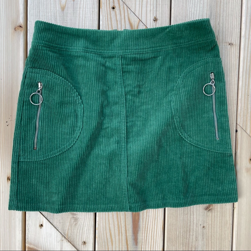 Green Corduroy Skirt